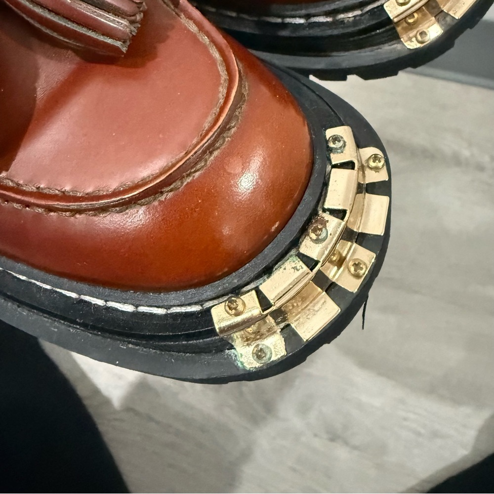 Sandro Loafers Jackson Iron Thick-Soled Tassel in Brown Leather - Picture 4 of 9